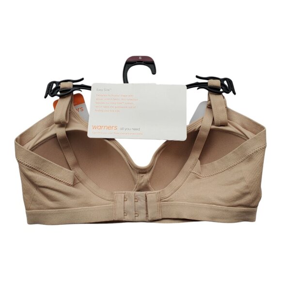 NWT Warners SZ S Beige Blissful Benefits Underarm-Smoothing Stretch Wireless Bra - Picture 4 of 8